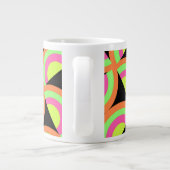 Psychedelic Squares Grote Koffiekop (Achterkant)