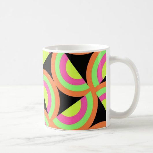 Psychedelic Squares Koffiemok (Rechts)