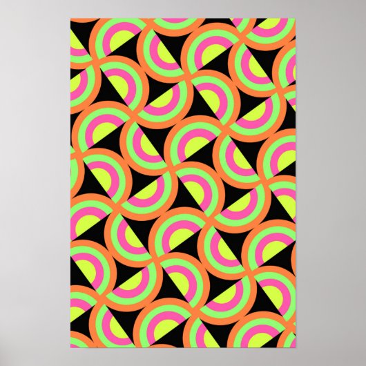 Psychedelic Squares Poster (Voorkant)