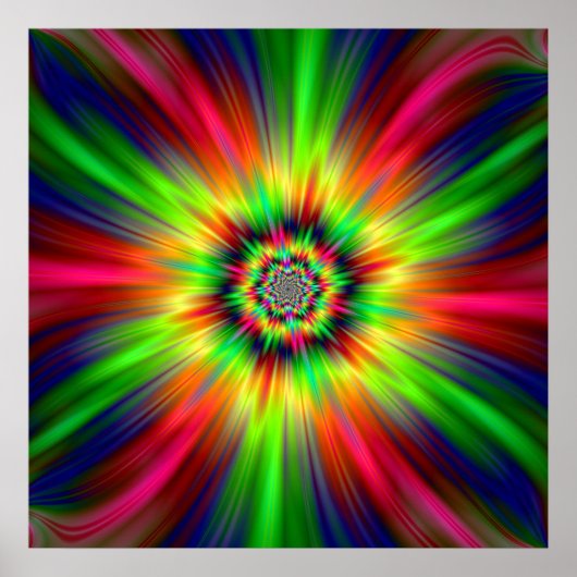 Psychedelic Star Burst Poster (Voorkant)