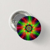 Psychedelic Star Burst Ronde Button 3,2 Cm (Voorkant /achterkant)