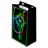 Psychedelic Star Gift Bag (Neon) Klein Cadeauzakje (Voorkant Gekanteld)