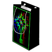 Psychedelic Star Gift Bag (Neon) Klein Cadeauzakje (Achterkant Gekanteld)