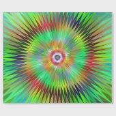 Psychedelic Starburst Fractal Cadeaupapier (Vlak)