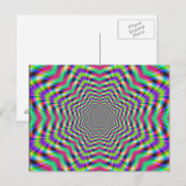 Psychedelic Stars in Stars Post Kaart (Voorkant / Achterkant)