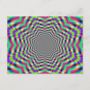 Psychedelic Stars in Stars Post Kaart