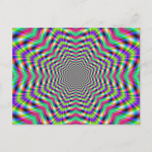 Psychedelic Stars in Stars Post Kaart (Voorkant)