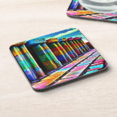 Psychedelic Stones Bier Onderzetter (Linkerzijde)