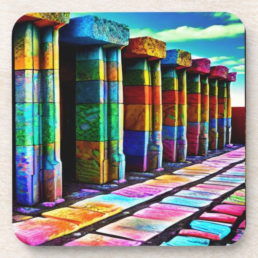 Psychedelic Stones Bier Onderzetter (Voorkant)