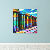 Psychedelic Stones Canvas Afdruk (Insitu (Houten vloer))