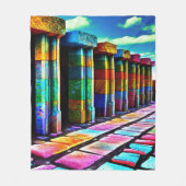 Psychedelic Stones Fleece Deken (Voorkant)