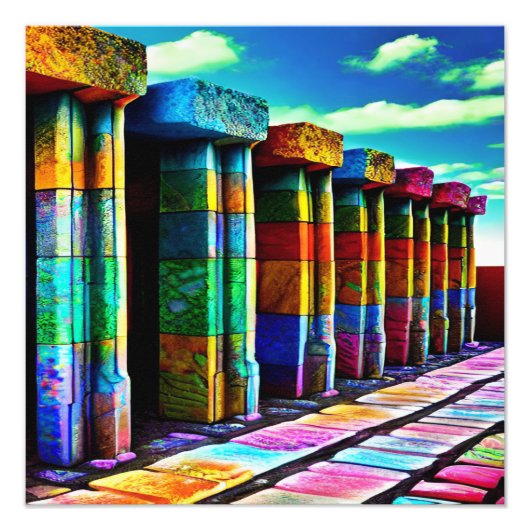 Psychedelic Stones Foto Afdruk (Voorkant)