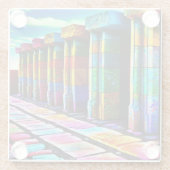 Psychedelic Stones Glazen Onderzetter (Achterkant)