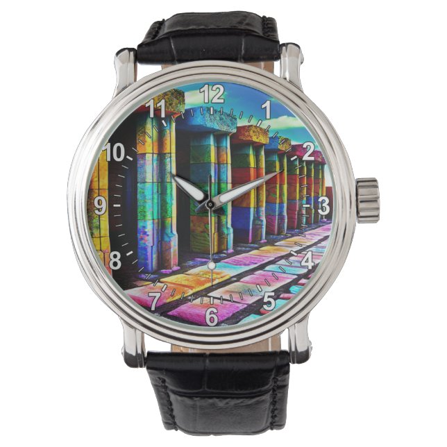 Psychedelic Stones Horloge (Voorkant)