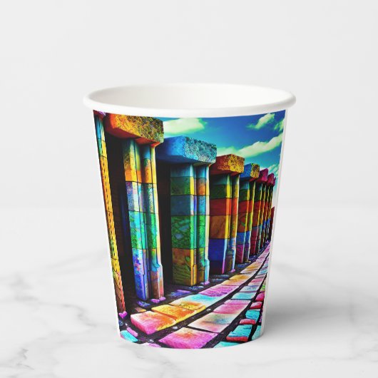 Psychedelic Stones Papieren Bekers (Achterkant)