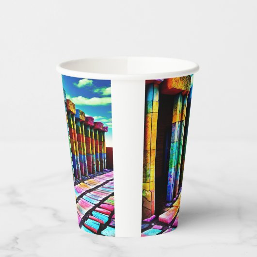 Psychedelic Stones Papieren Bekers (Links)