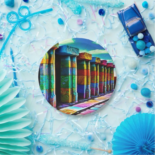 Psychedelic Stones Papieren Bordje (Feest)