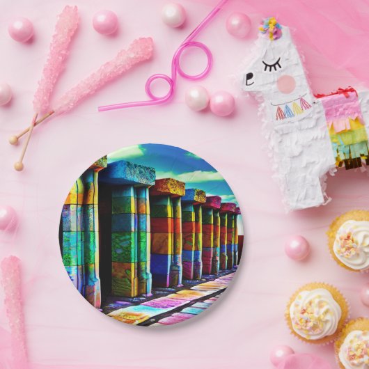 Psychedelic Stones Papieren Bordje (Feest)