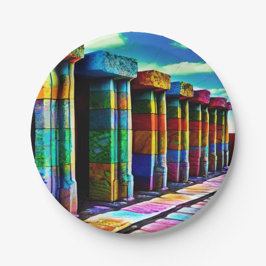 Psychedelic Stones Papieren Bordje (Voorkant)