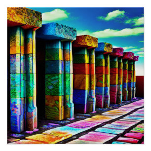 Psychedelic Stones Perfect Poster