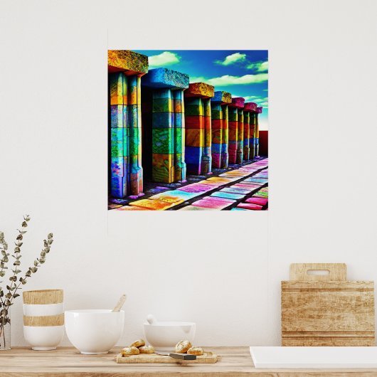 Psychedelic Stones Poster (Keuken)