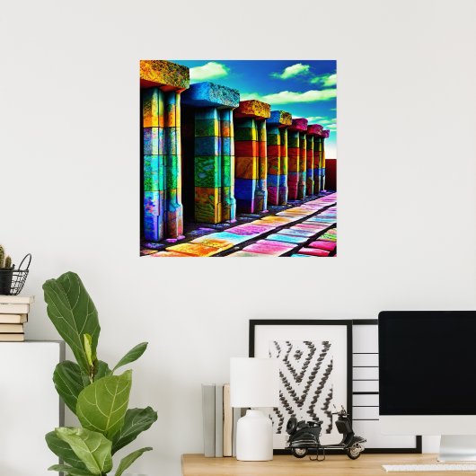 Psychedelic Stones Poster (Thuiskantoor)