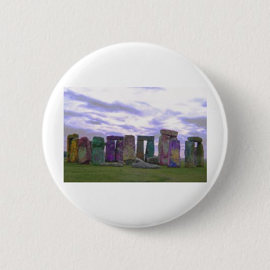 Psychedelic Stones Ronde Button 5,7 Cm (Voorkant)