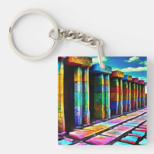Psychedelic Stones Sleutelhanger