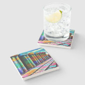 Psychedelic Stones Stenen Onderzetter (Zijkant)