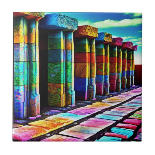 Psychedelic Stones Tegeltje (Voorkant)