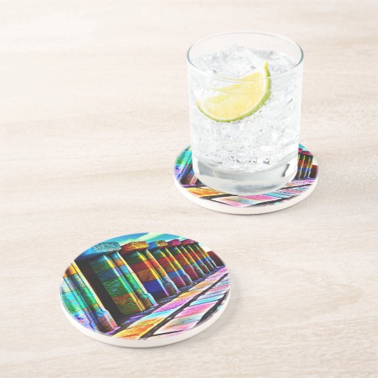 Psychedelic Stones Zandsteen Onderzetter (Zijkant)