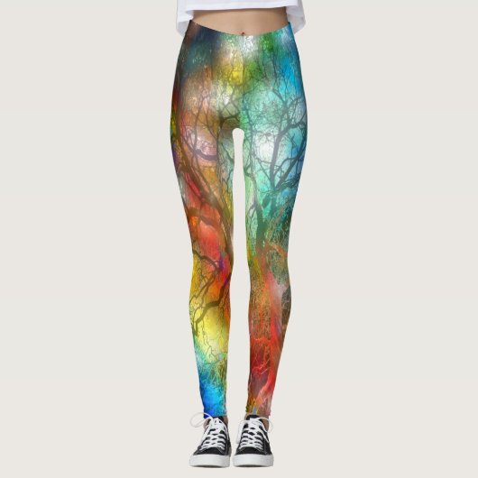 Psychedelic Storm Leggings (Voorkant)