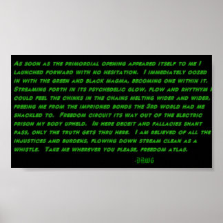 Psychedelic Stream-gedicht Poster