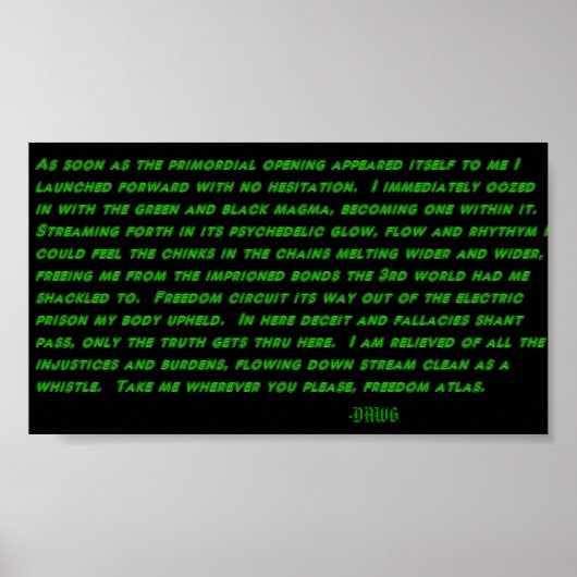 Psychedelic Stream-gedicht Poster (Voorkant)