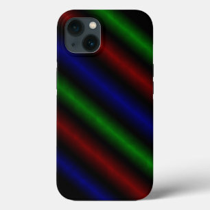 Psychedelic Stripe in Red Blue Green iPhone 13 cas Case-Mate iPhone Case