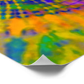 Psychedelic Stropdas-Dye Peace Sign Fine Art Poster (Hoek)