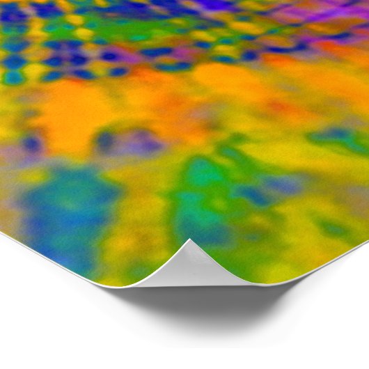 Psychedelic Stropdas-Dye Peace Sign Fine Art Poster (Hoek)