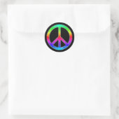 Psychedelic Stropdas-Dye Peace Sign Stickers (zwar (Tas)