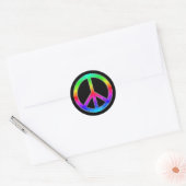 Psychedelic Stropdas-Dye Peace Sign Stickers (zwar (Envelop)