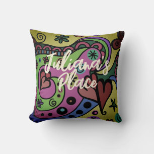 Psychedelic style art 60s 70s aanpasbaar kussen