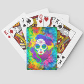 [Psychedelic Sugar Skull] Regelboog-Stropdas-Dye C Pokerkaarten (Achterkant)