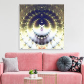 Psychedelic Sun Canvas Afdruk (Insitu (Woonkamer))