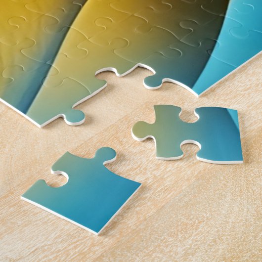 Psychedelic Sun Face Abstracte Art Legpuzzel (Zijkant)