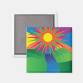 psychedelic sun magnet (Voorkant / Achterkant)