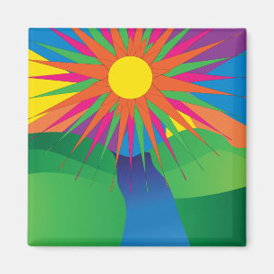 psychedelic sun magnet