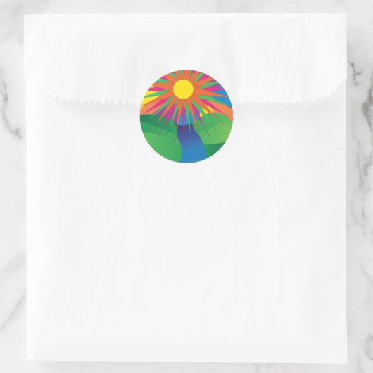 Psychedelic Sun Sticker (Tas)