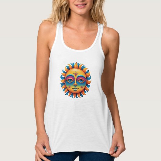 Psychedelic Sun Tanktop (Voorkant)