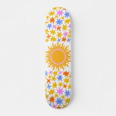Psychedelic Sunburst Sterren Persoonlijk Skateboard (Voorkant)