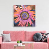 Psychedelic Sunflower Canvas Afdruk (Insitu (Woonkamer))