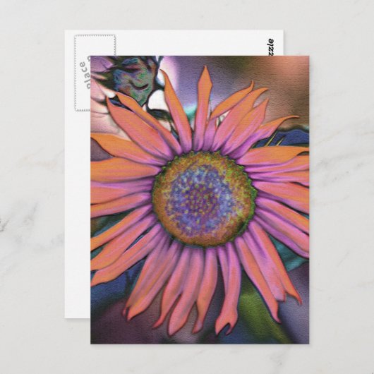 Psychedelic Sunflower Revisated Briefkaart (Voorkant / Achterkant)
